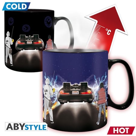 Mug thermo-réactif ABYstyle Retour vers le Futur 460 ml — change de couleur avec la chaleur, produit officiel